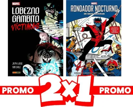 2X1 Lobezno/Gambito:victimas + Rondador Nocturno de Dave Cockrum